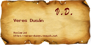 Veres Dusán névjegykártya